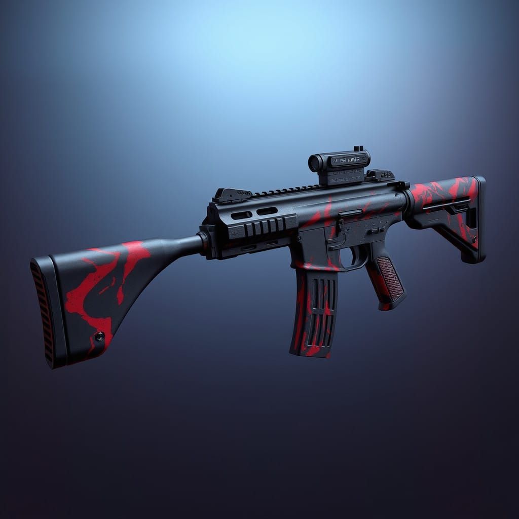 Mystical, High-Fantasy Scar-H Gun in Ancient Artifact Style