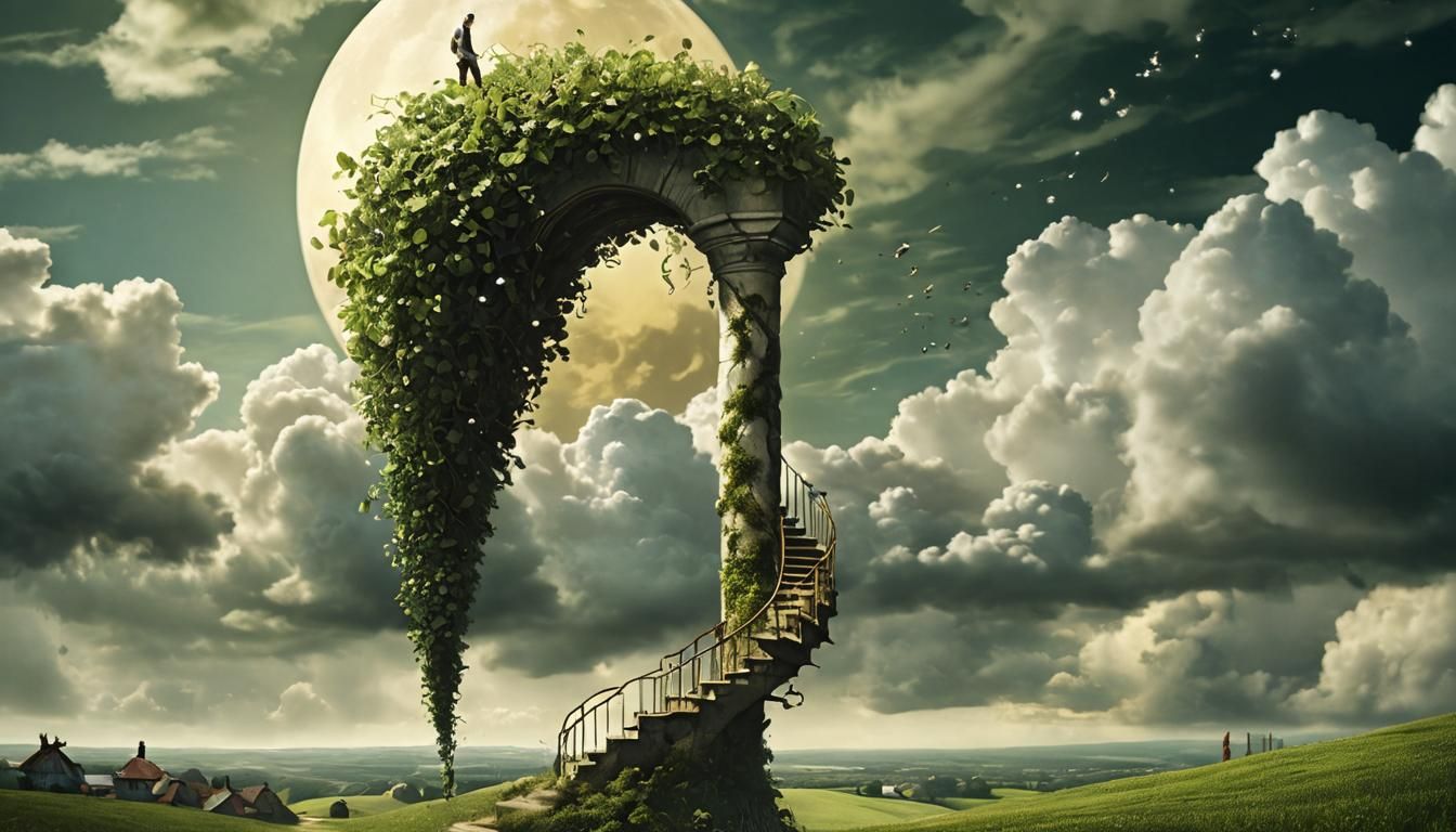 Jack and the Beanstalk: Surreal Steampunk Key to the Sky