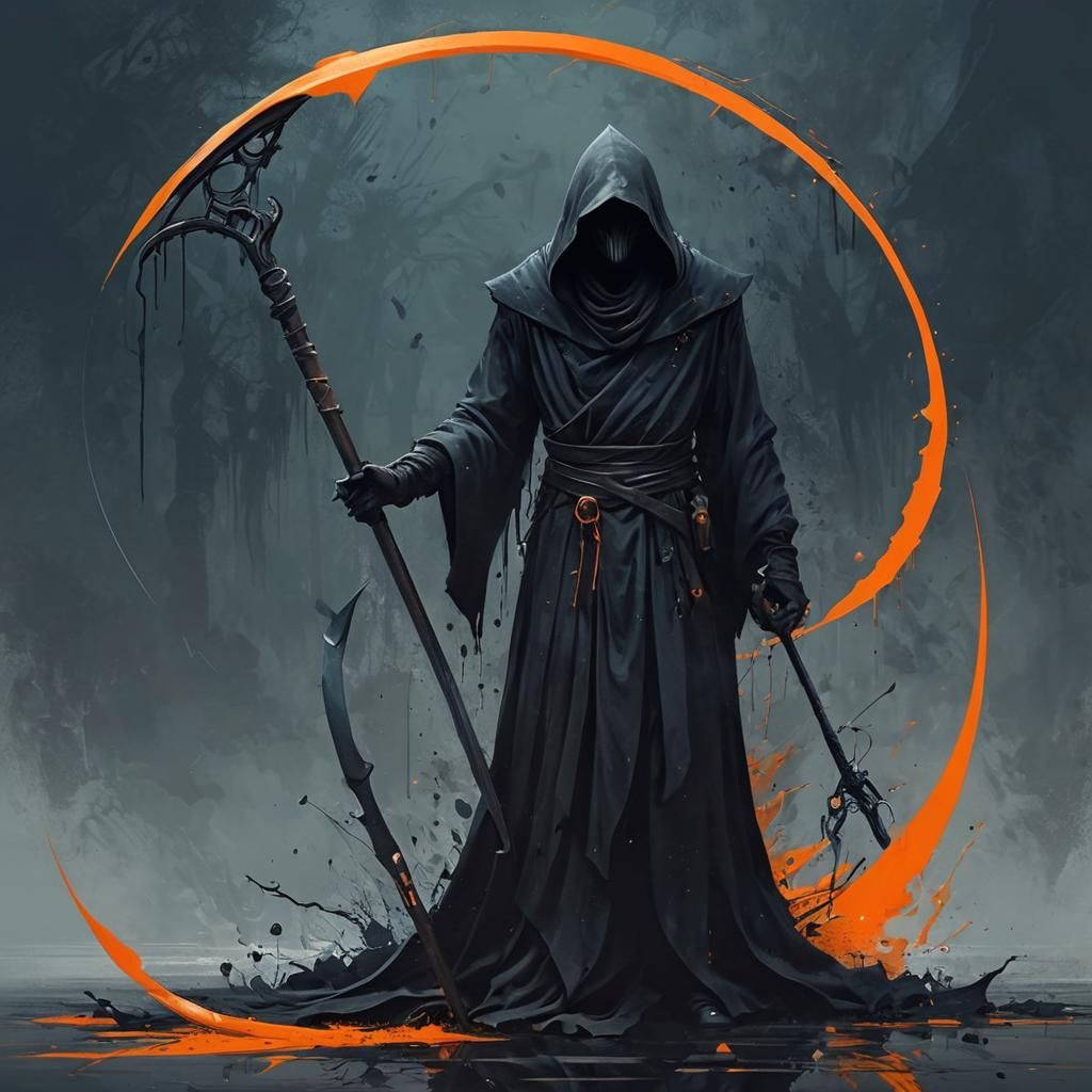 Darkly Fantastical Grim Reaper Concept Illustration