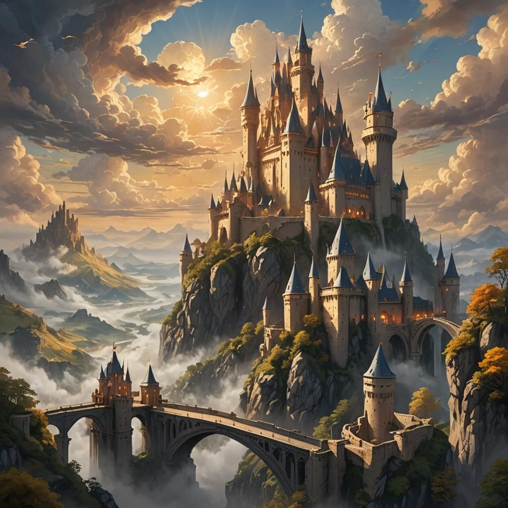 Fantasy Castles in the Air at Dawn