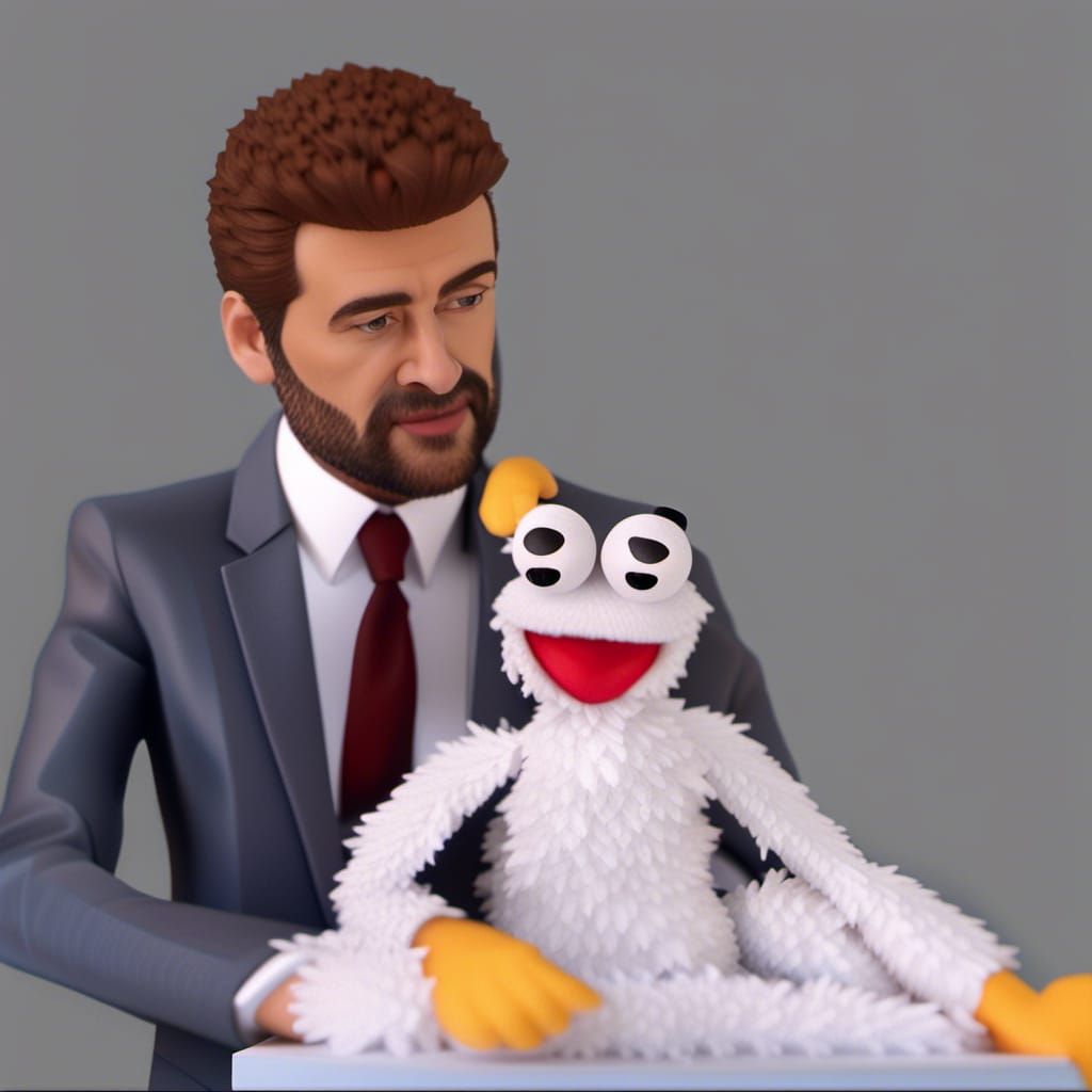 George Michael as a 3D muppet