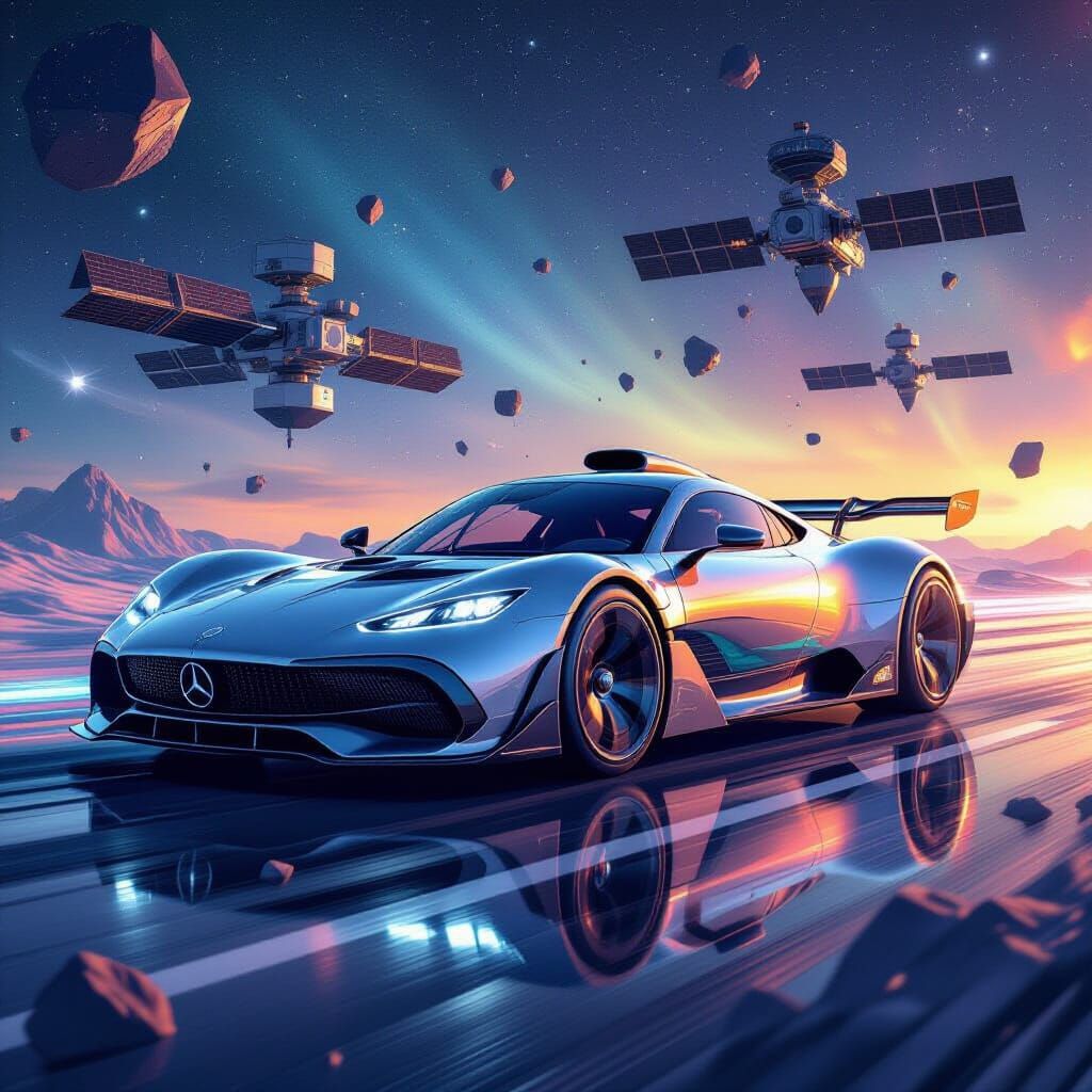 Mercedes AMG ONE's Space Odyssey: Hyperrealistic Concept Art