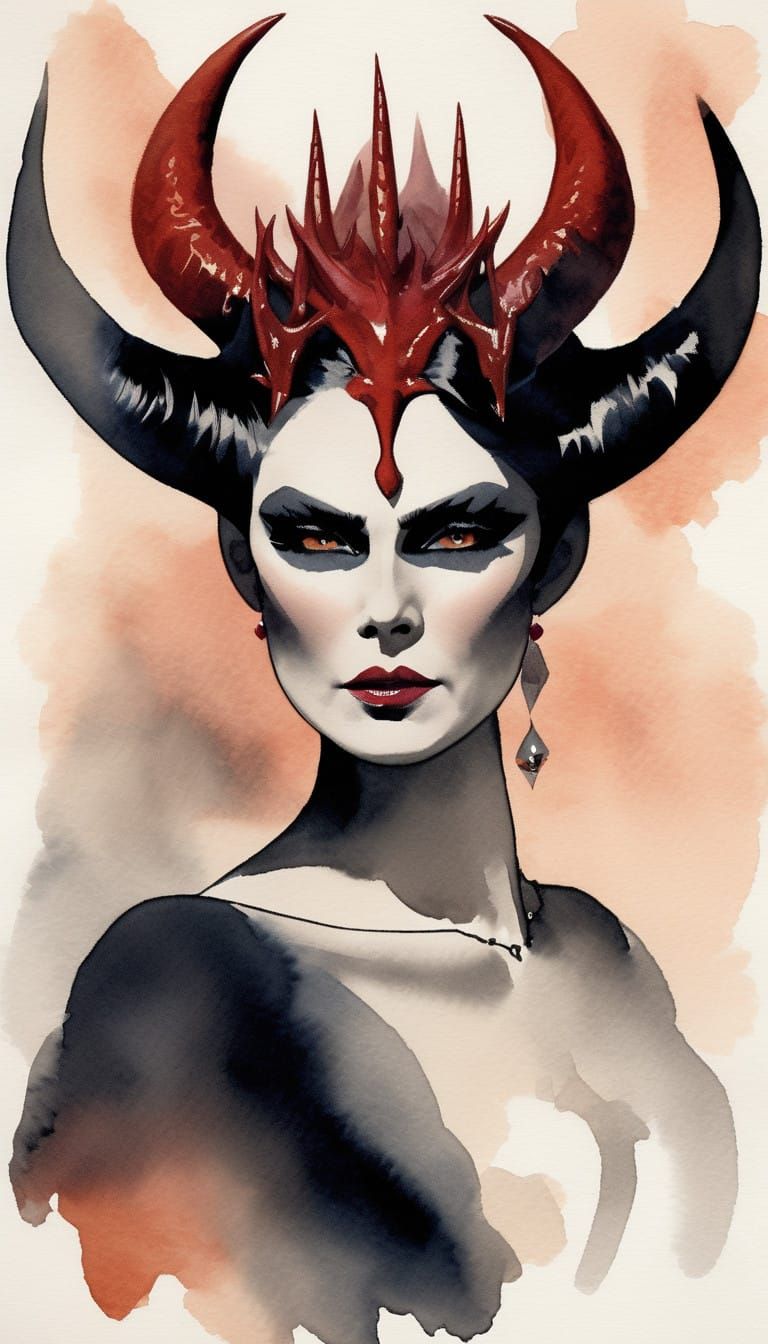 Fairytale Queen Confronts Her Dark Reflection