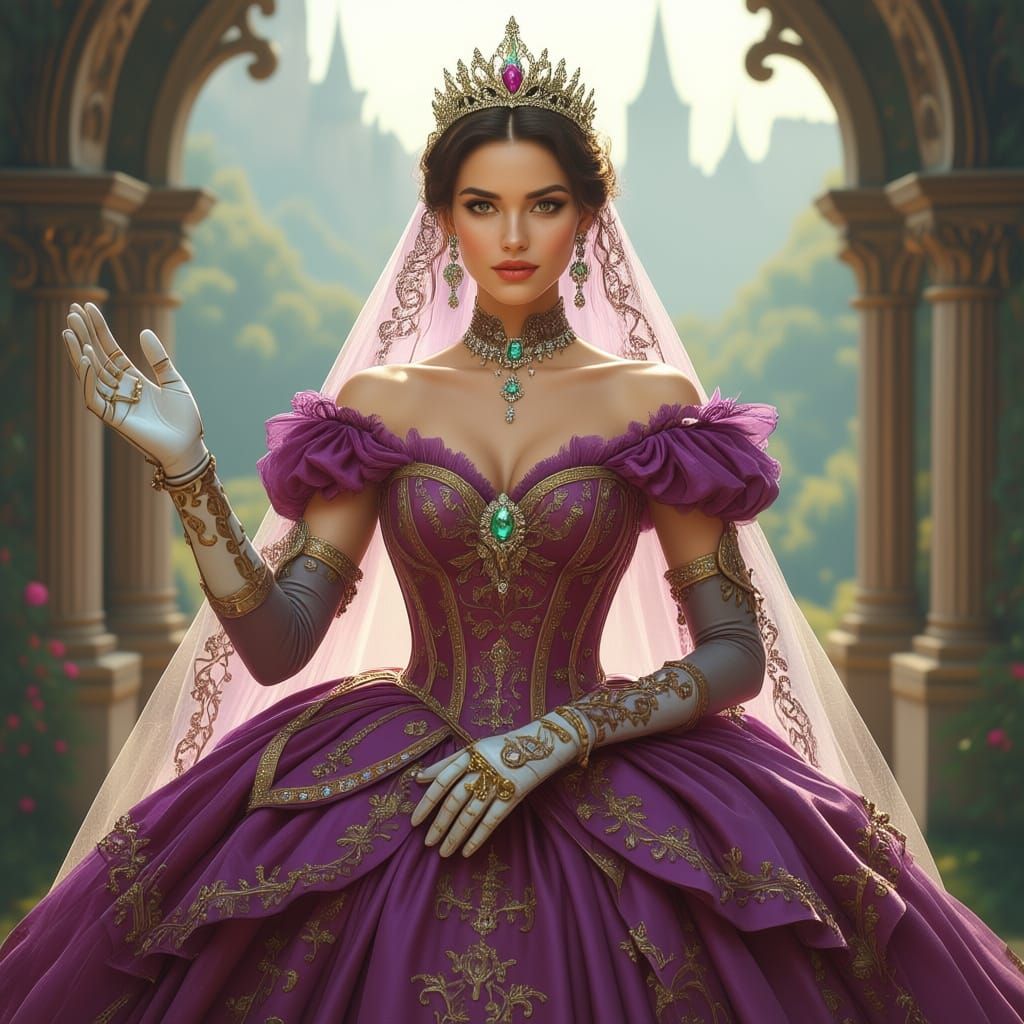 Futuristic Victorian Princess in Fantasy Setting