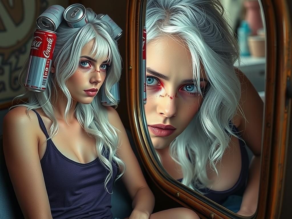 Soda Can Hair Styling in Graffiti Art Style