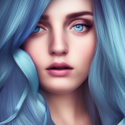 Realistic Portrait in Winter Wonderland with Soulful Eyes