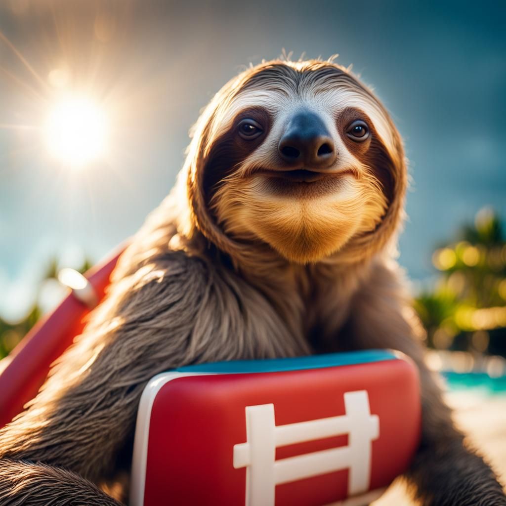 Sloth Lifeguard in High Resolution Detail
