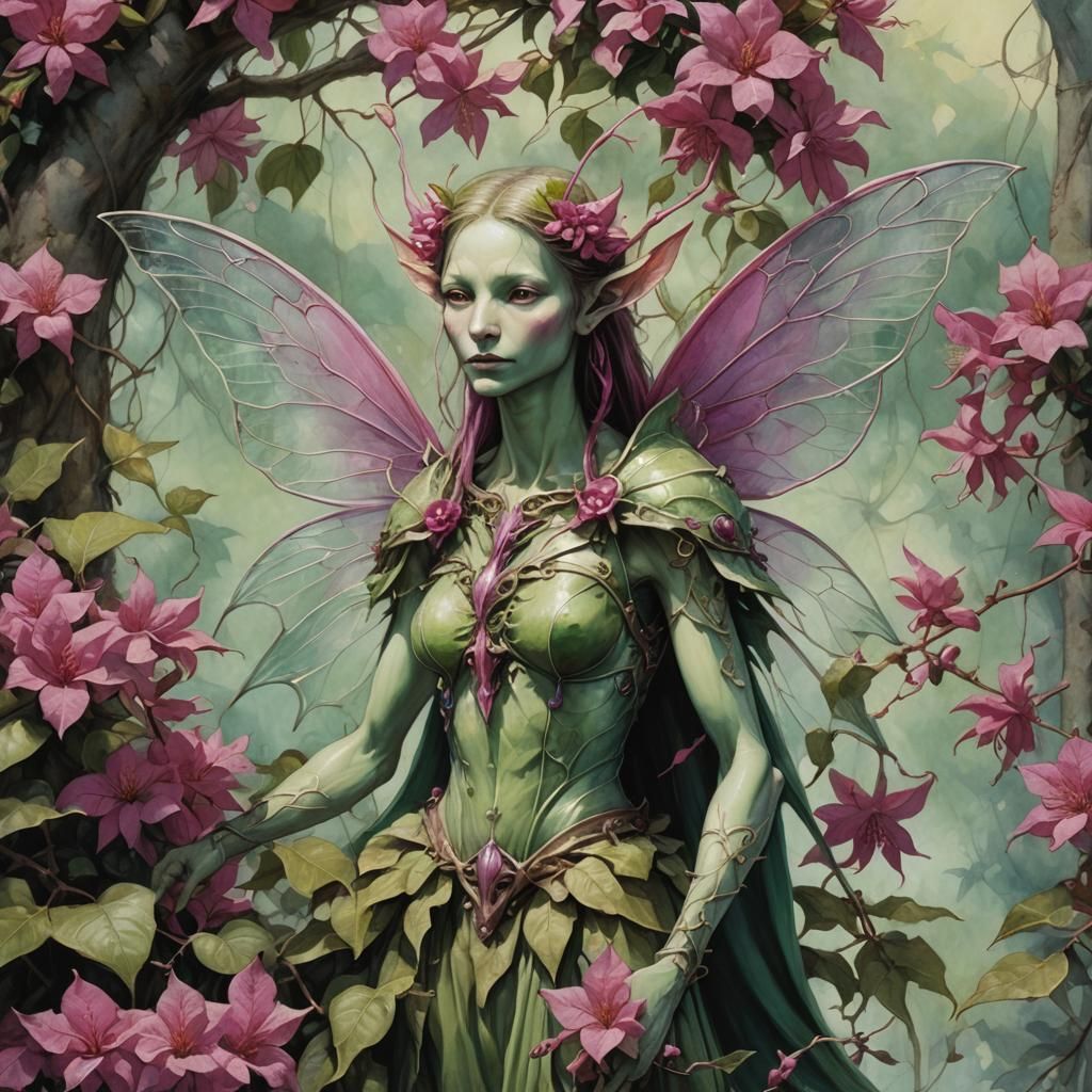 A bougainvillea faerie