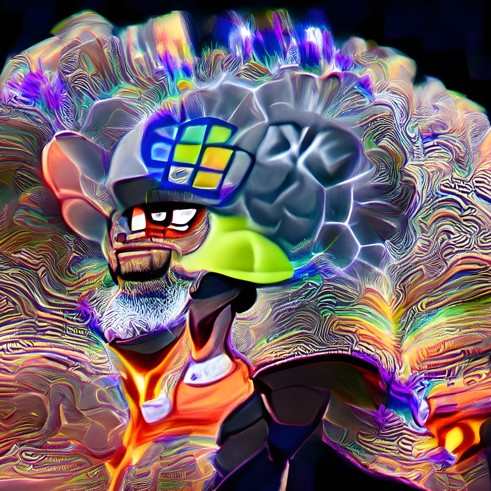 Glowing Colorful Overclocked Cortex in 8K Resolution