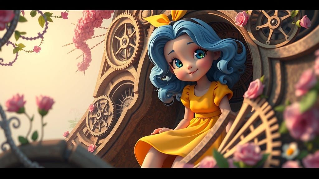 Whimsical Wonderland Dreamscape in 3D Anime Art