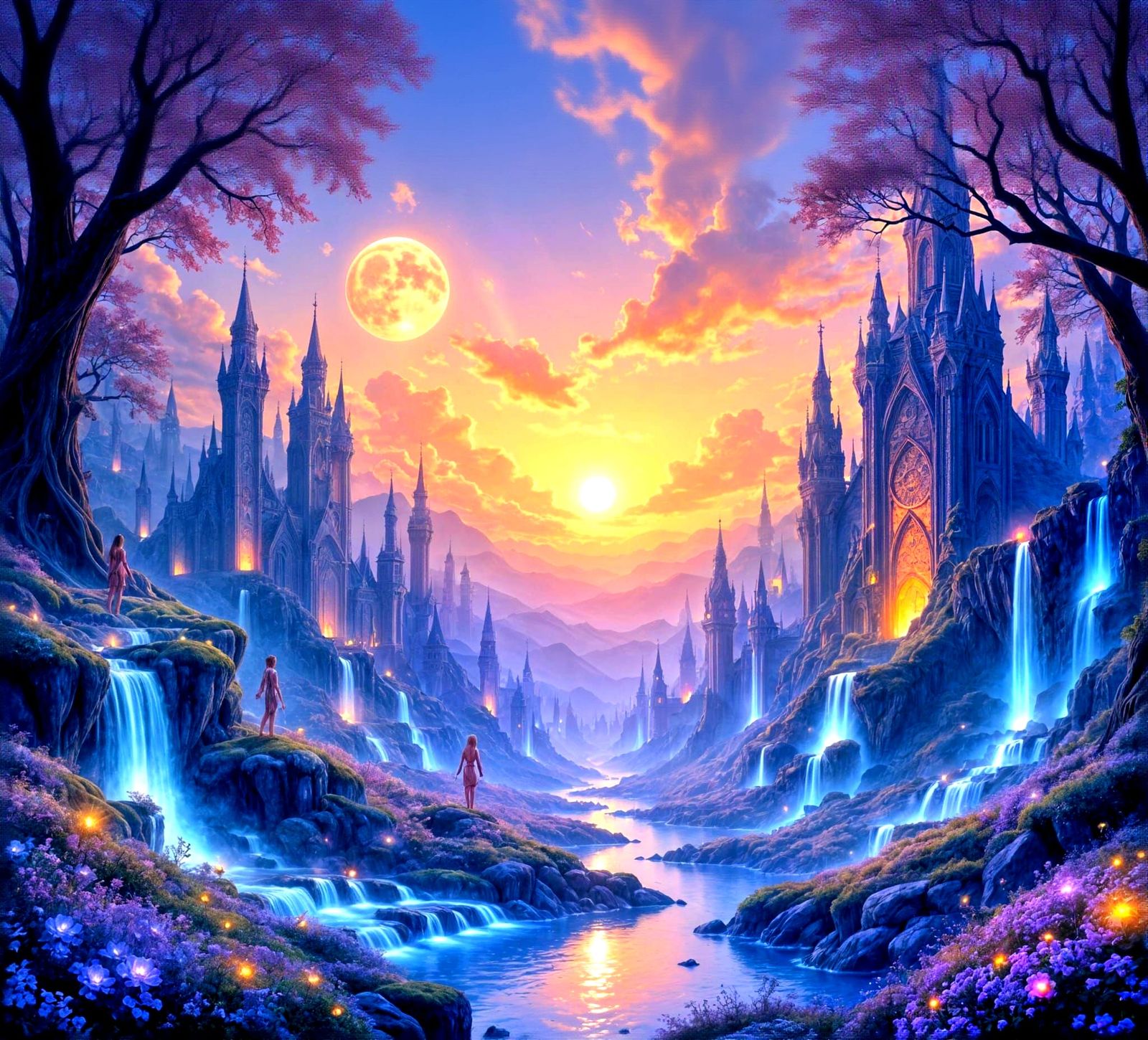 The Ethereal River City of Aethelgard