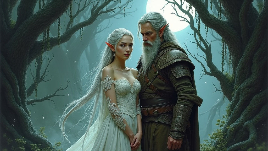 Elven Goddess in Forbidden Love with a Human Warrior