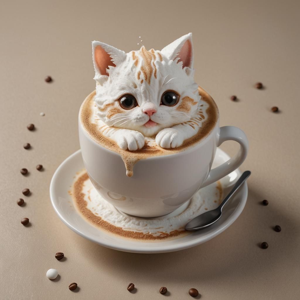 A Creamy Kitten in my Cappuccino