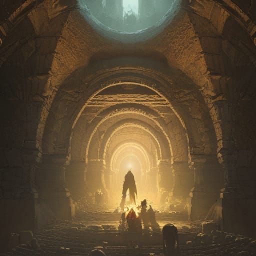 Dark Fantasy Catacombs: Hyperdetailed Concept Art