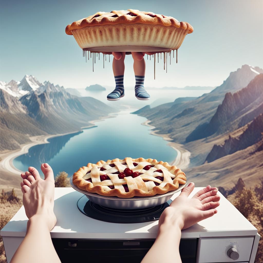 Adorable Anthropomorphic Pie Character Illustration
