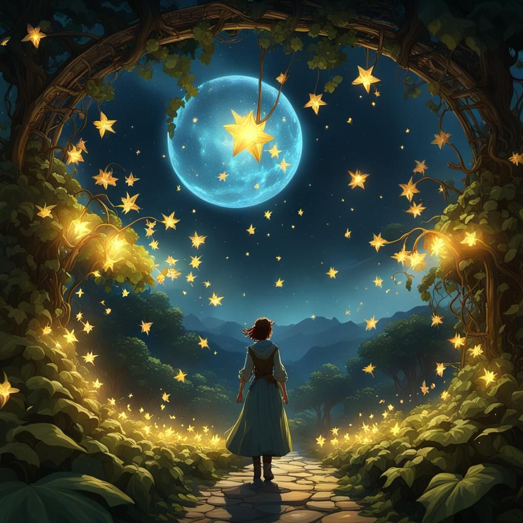 Guiding Star Shines in the Dark: Digital Art