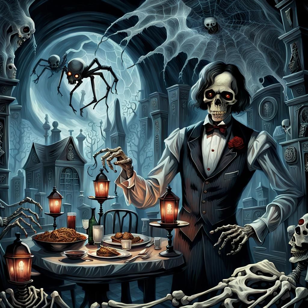Haunted 1920s Restaurant: a Dark Fantasy Concept