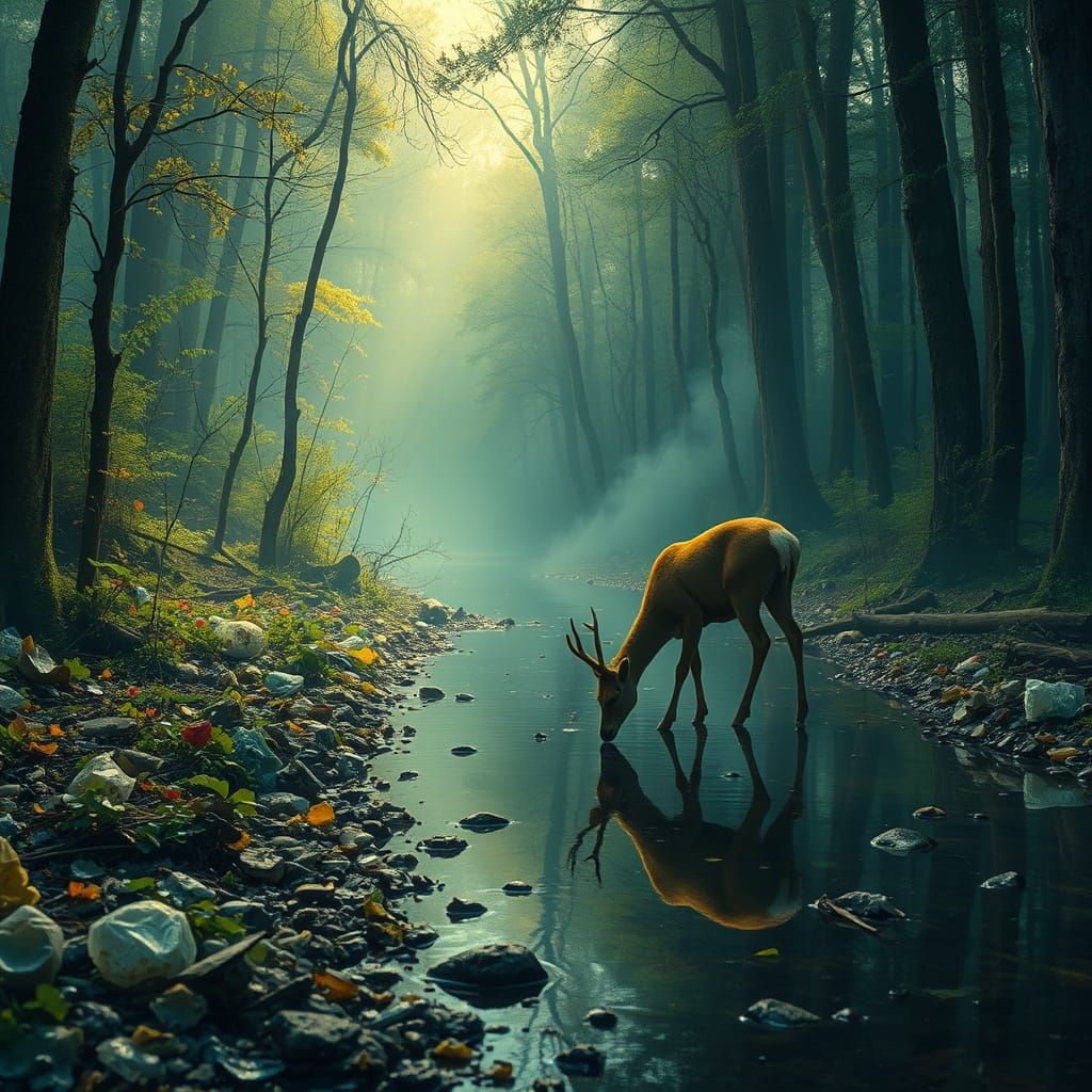 Polluted Forest: A Haunting Post-Apocalyptic Dreamscape