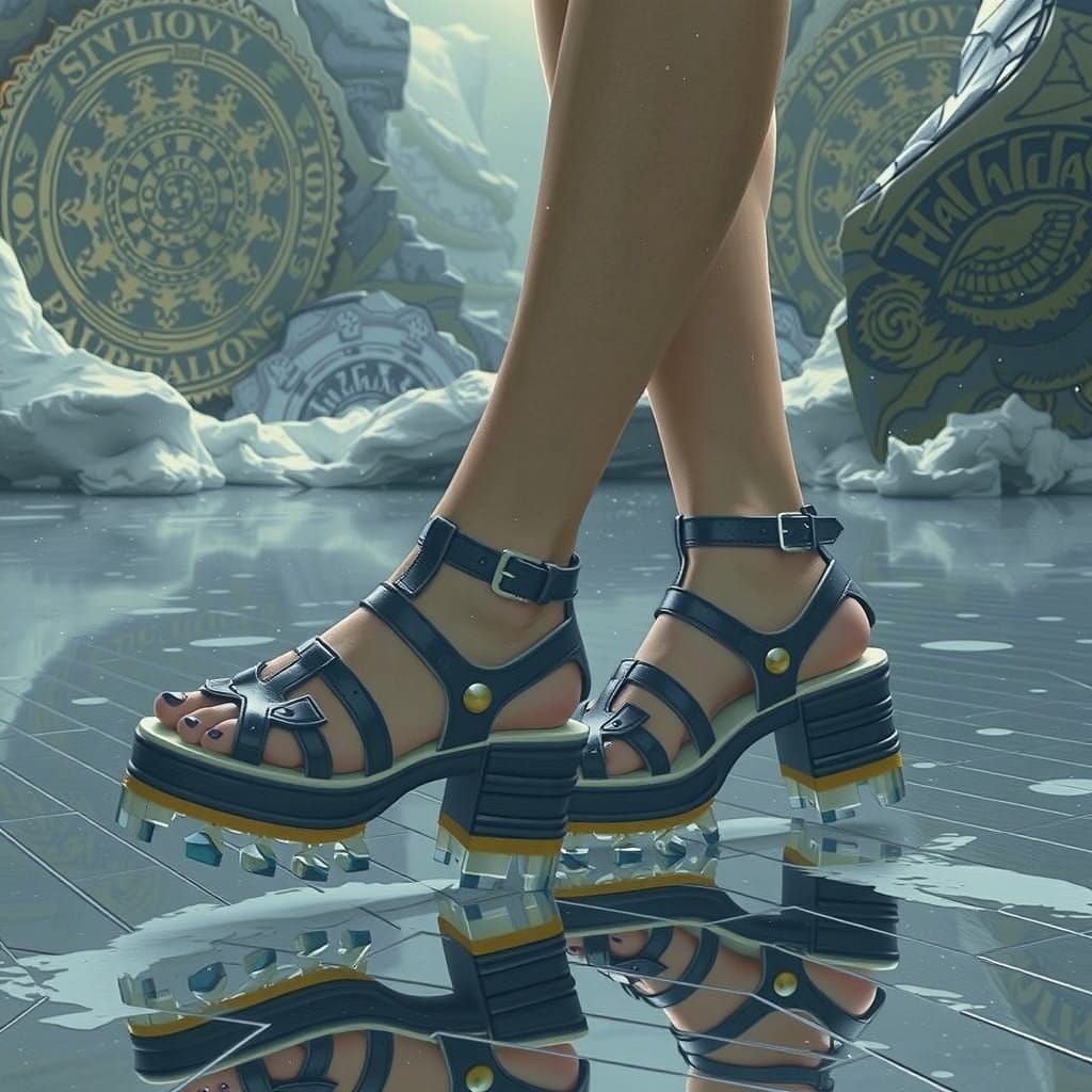 Woman in Tap Dance Shoes, Whimsical Fantasy Dance Scene