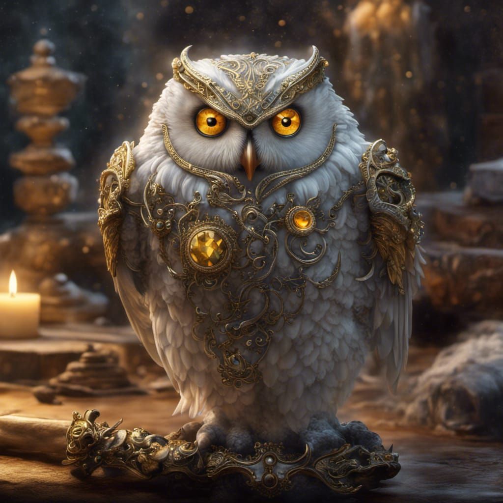 Owl Knight with Sword and Gems