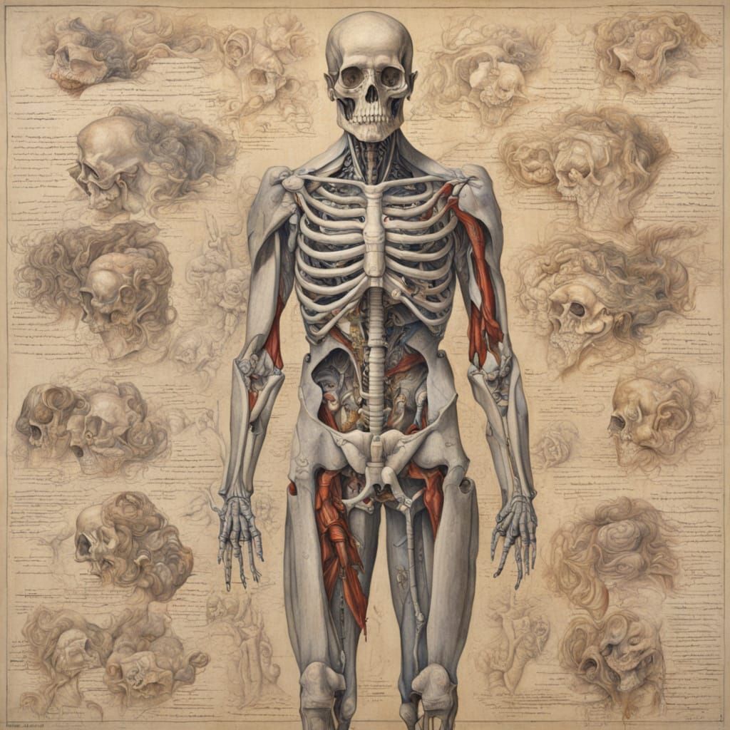 Renaissance Anatomy Revealed in Detailed Oil Painting