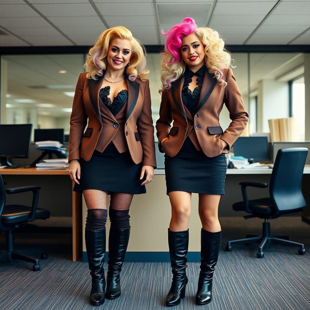 Drag Queens in Skirt Suits: Office Fashion