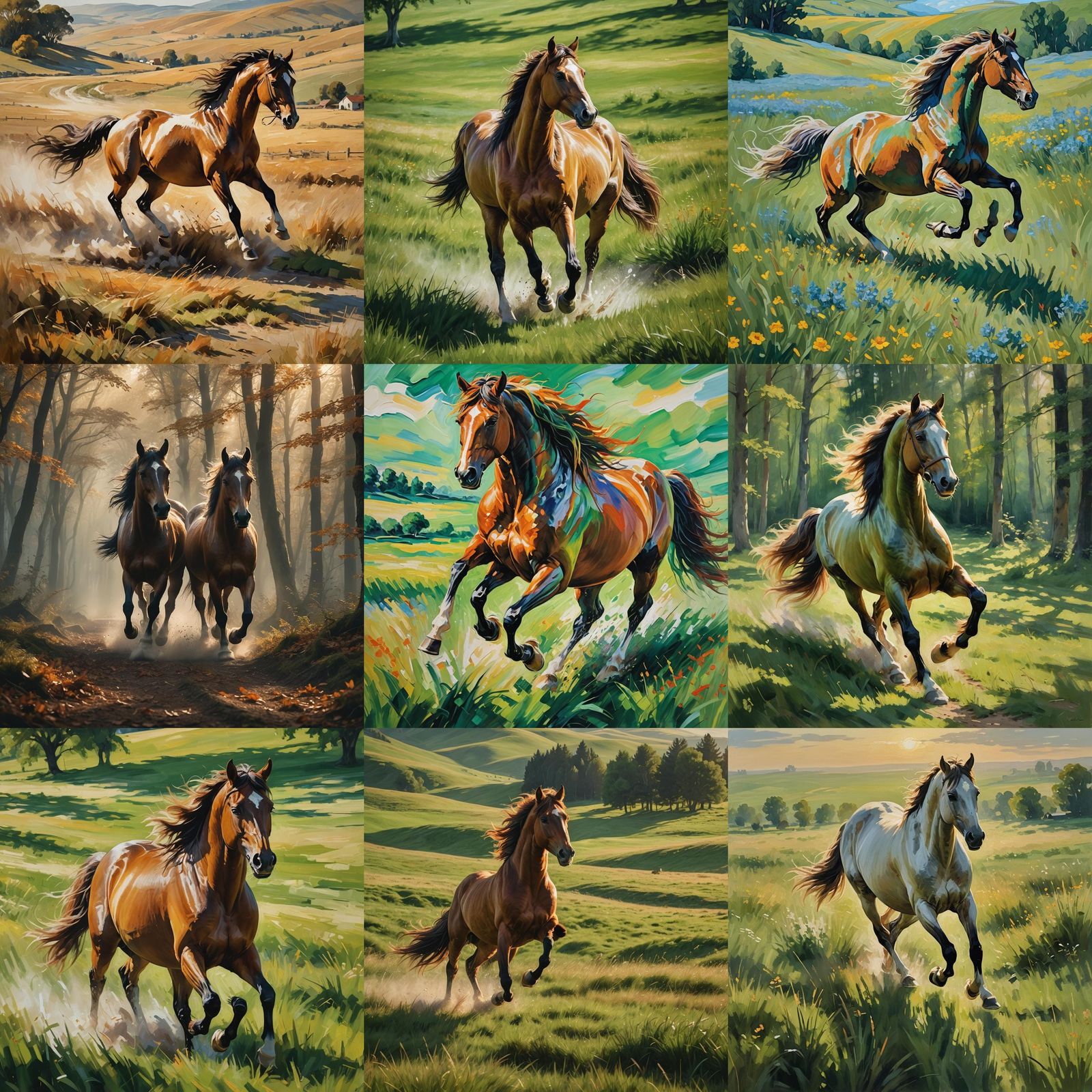 AI Generated Image of a Running Horse