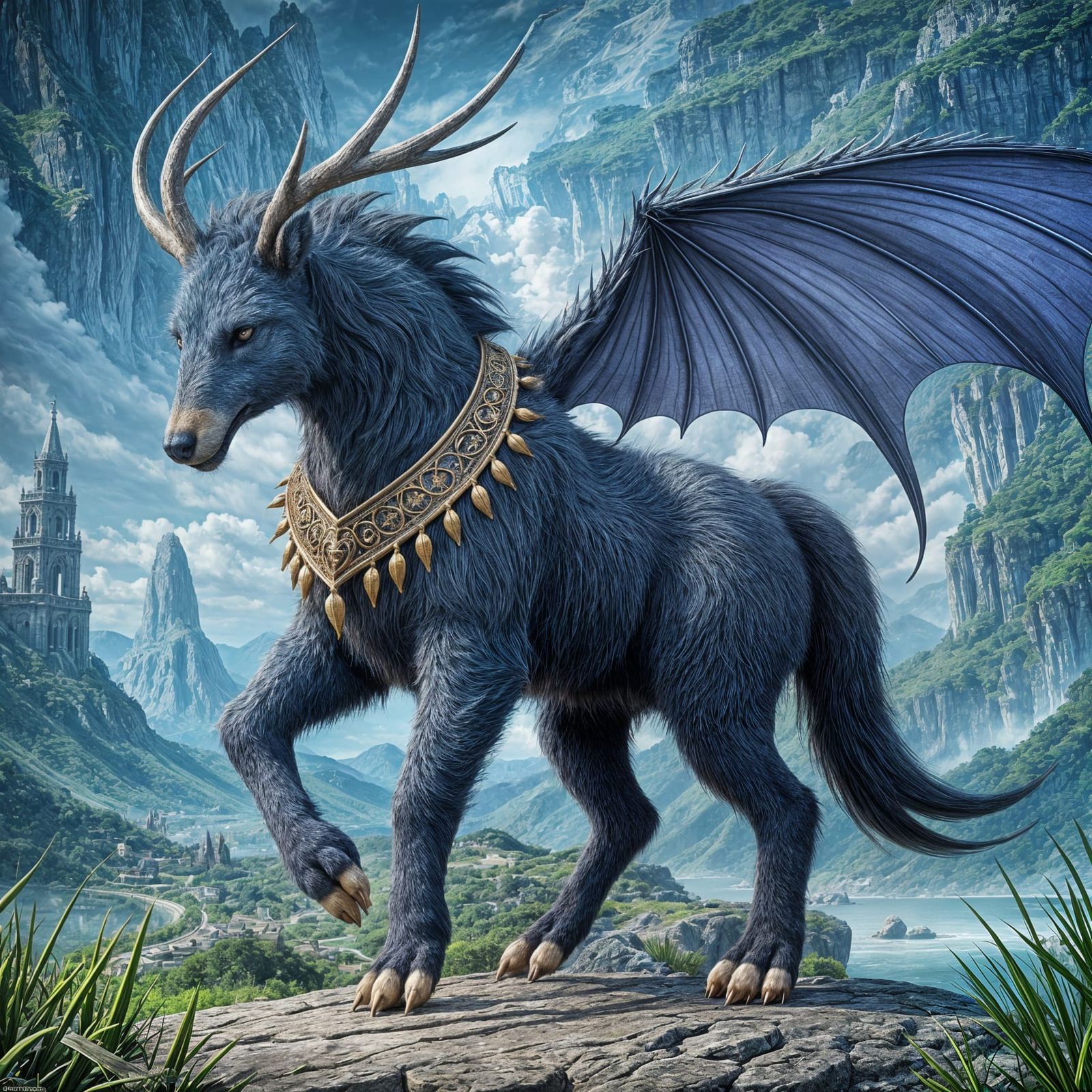 Enchanting Fantasy Animal Illustration