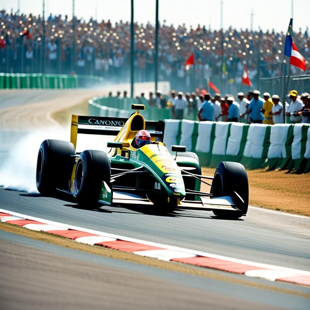 Ayrton Senna Wins Race: Professional Photography