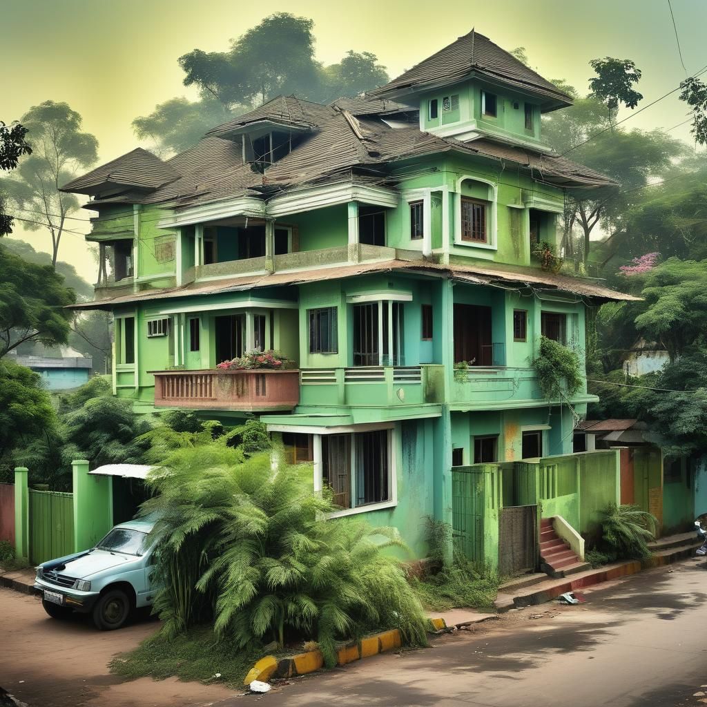 Greg Rutkowski-Style Fantasy Bungalow in a Bangalore Jungle