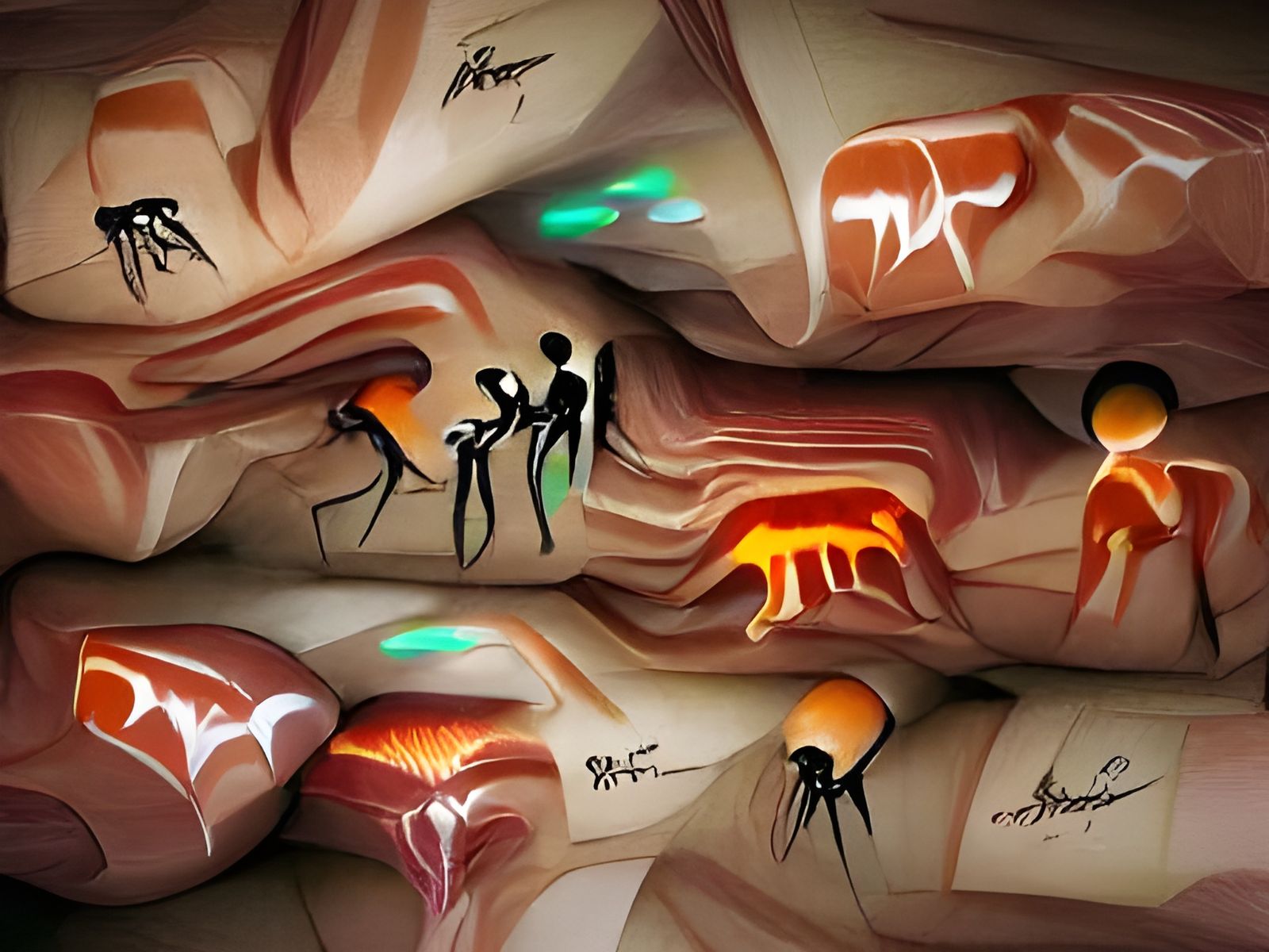 Futuristic Cave Painting Generated by AI