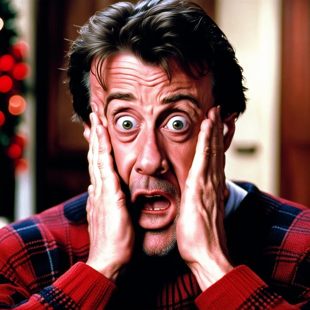 Stallone Recreates Home Alone Scene