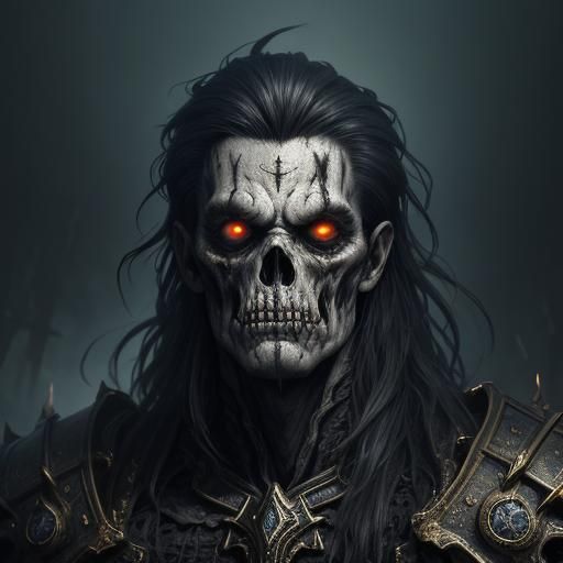 Grotesque Zombie Soldier Portrait in Dark Fantasy Style