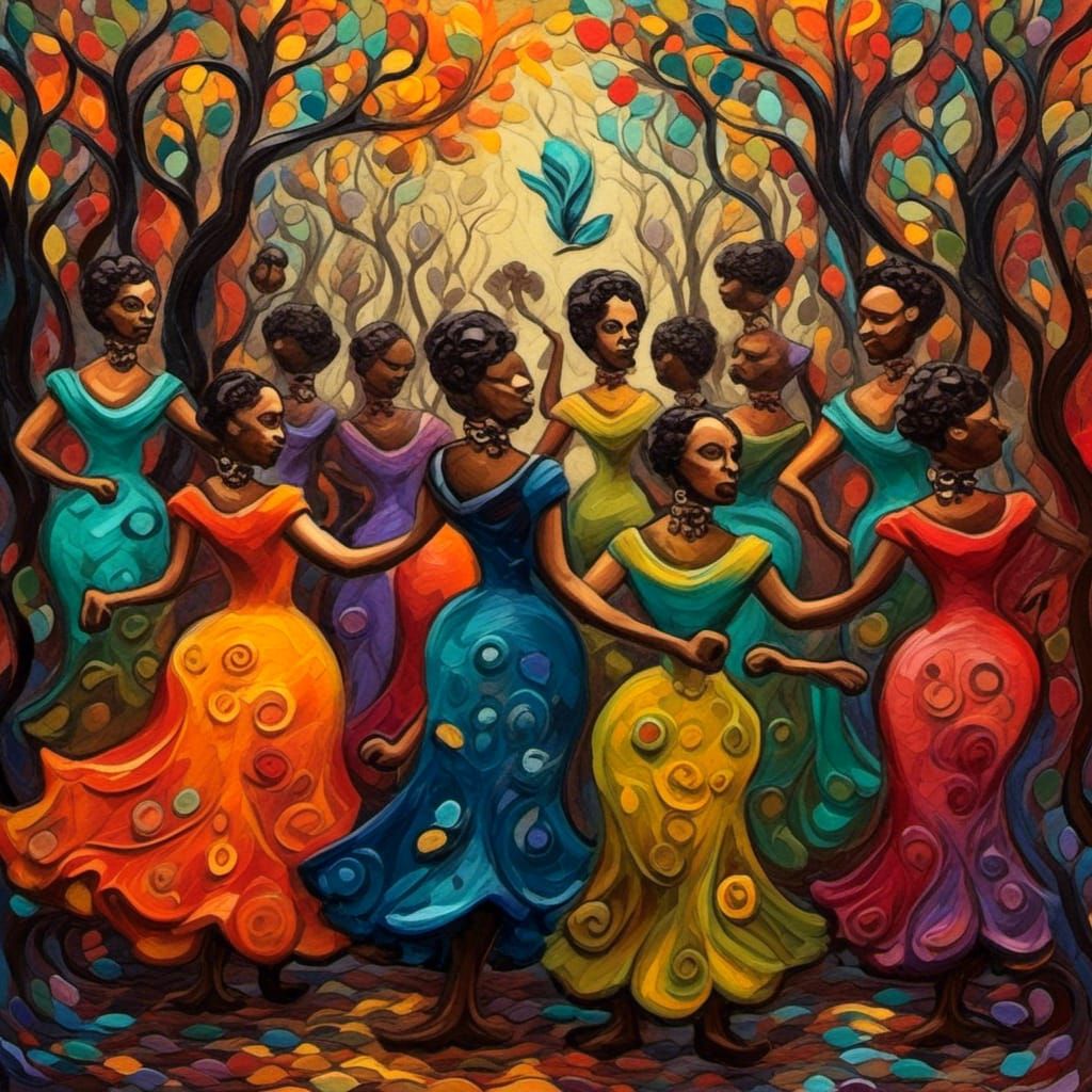 Sugar Shack Barroom Dancers in Harlem Renaissance Style