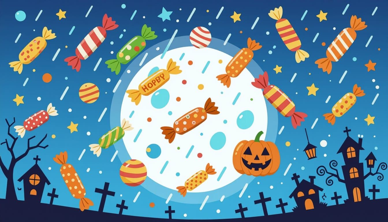 Halloween Candy Rain: A Sweet Deluge