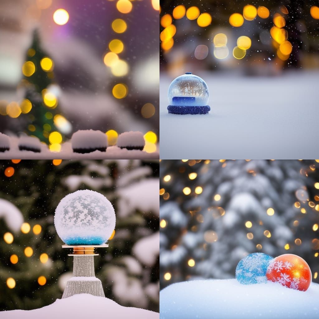 Snowglobe Still-Life with Bokeh Effect