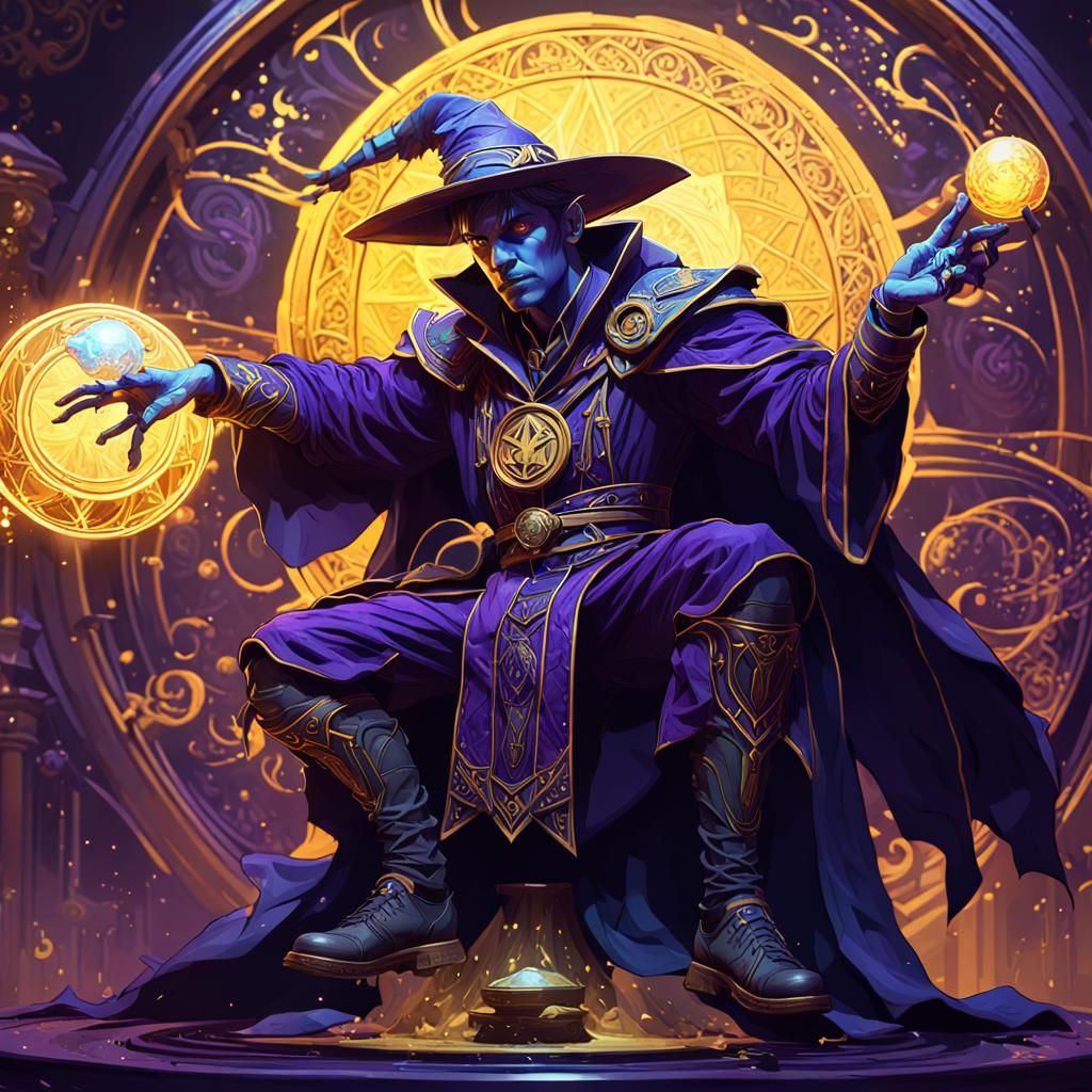 Dark Magician: Fantasy Art in 8K Resolution