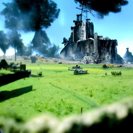 Detailed Matte Painting of a Battlefield