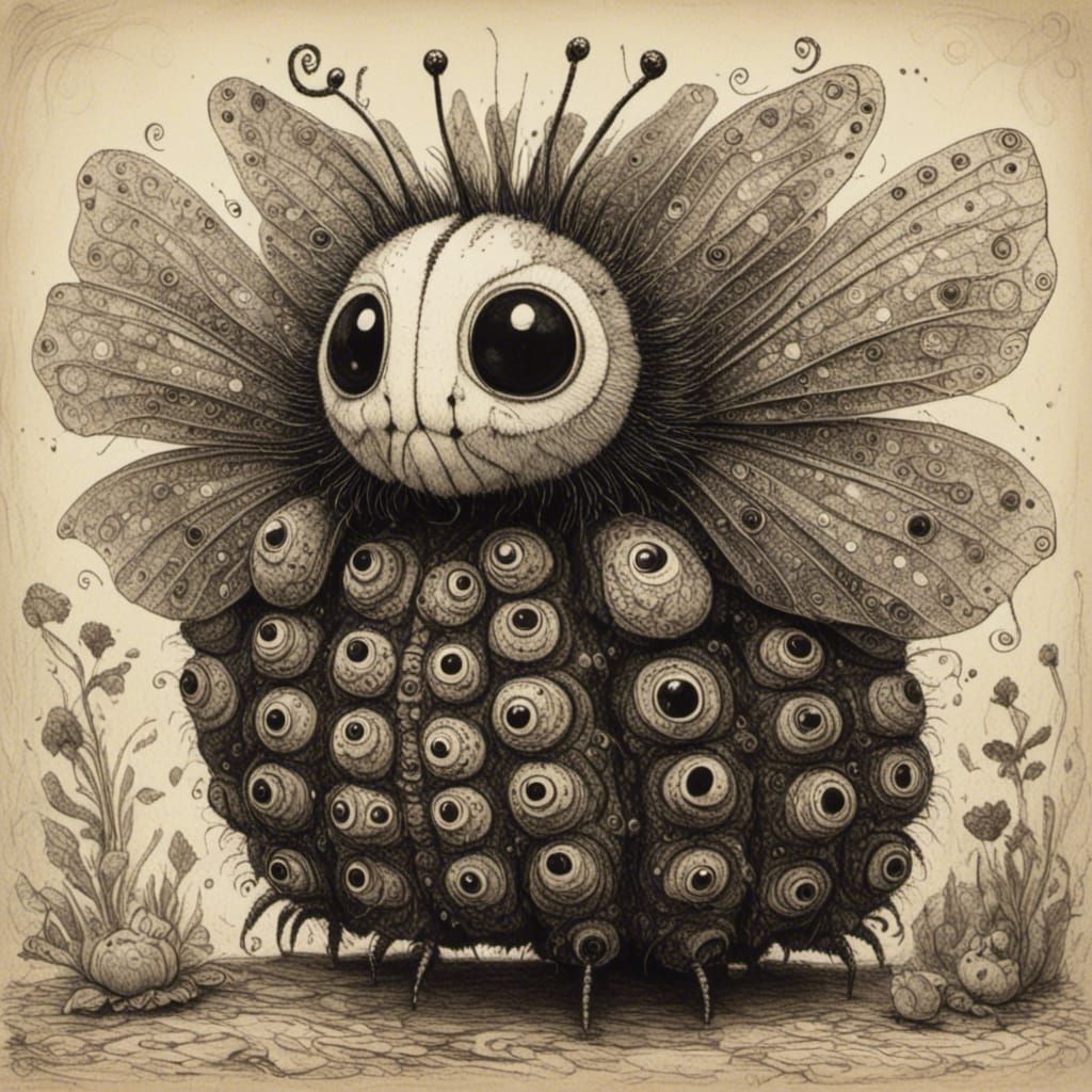 Stylized Cactus Character in Oruga Ink Style