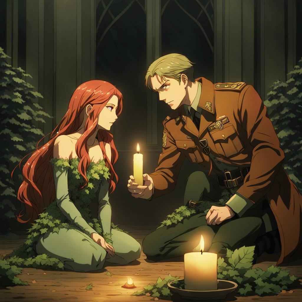 Romantic Moment: Poison Ivy and Erwin Smith Embrace