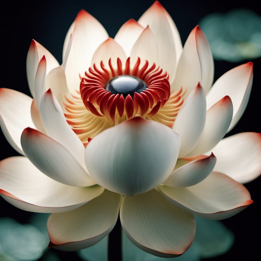 Lotus Flower of Ancient Secrets in Dark Mystic Cinema