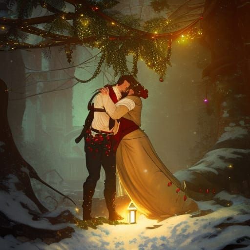 Christmas Kiss Under Mistletoe: Dynamic Lighting