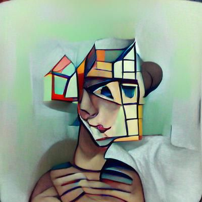 Cubist Simians in Geometric Abstraction