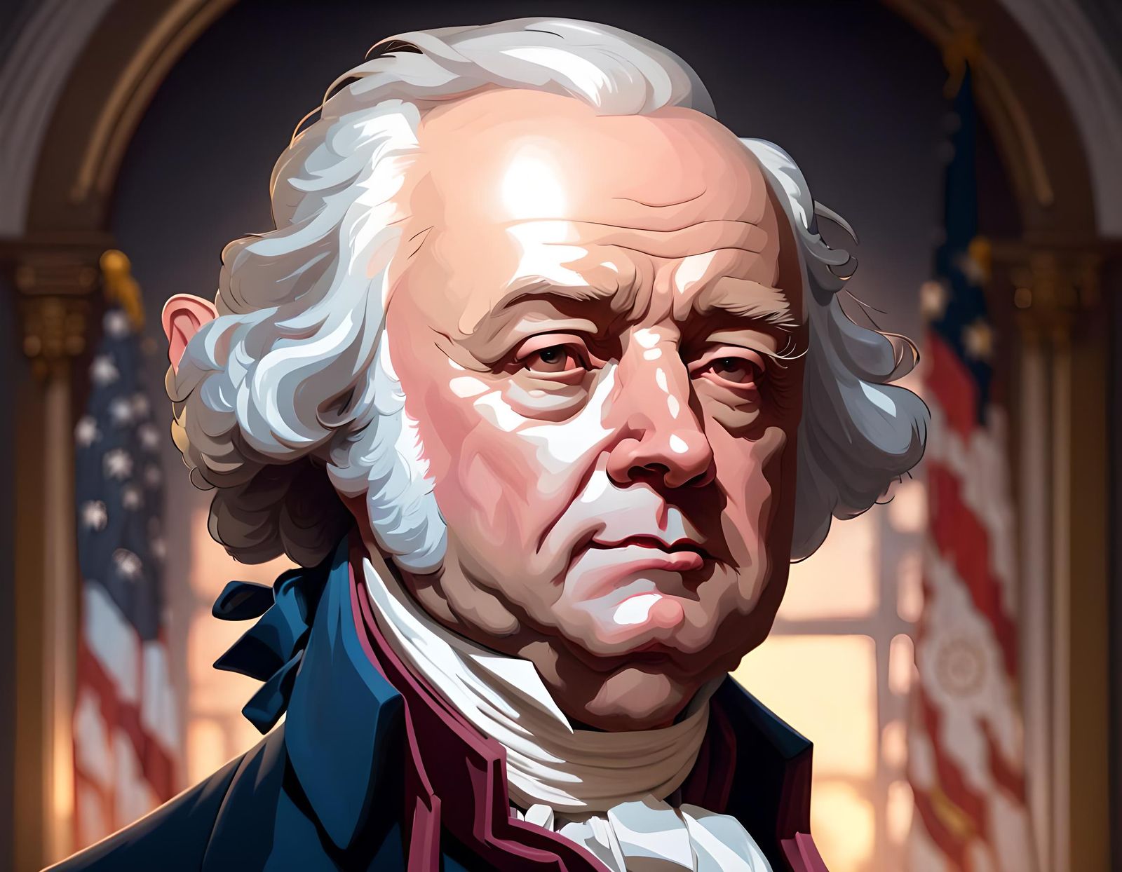 Hyperdetailed Portrait of John Adams in Unreal Engine 5