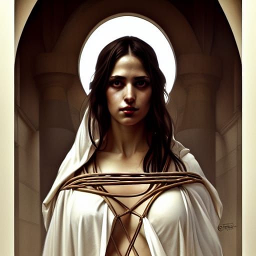 Bound Priestess: A Captivating Sacrifice