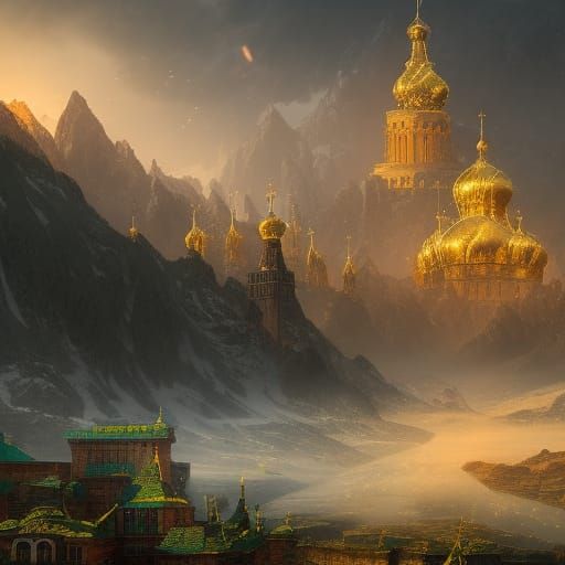 Fantastical Russia: Detailed Matte Painting in Deep Color