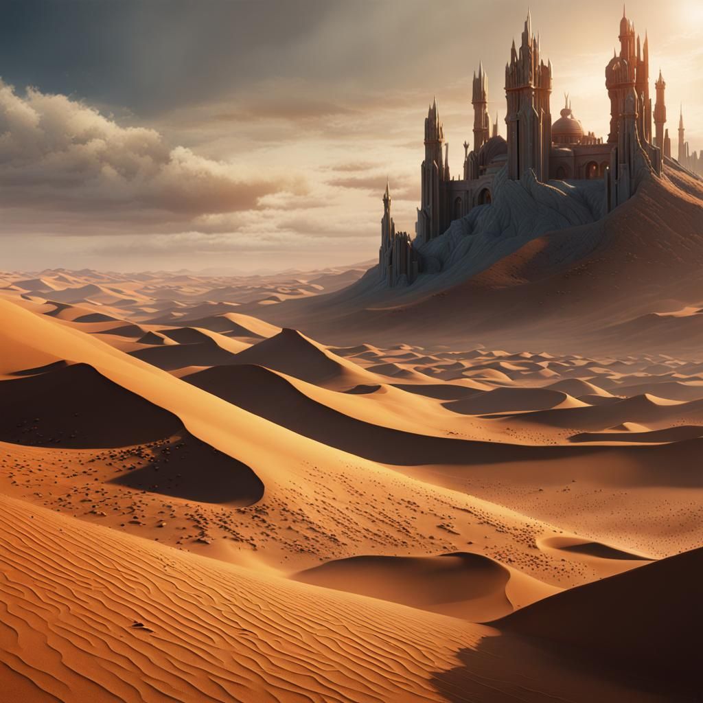 Dune Messiah: Detailed Matte Painting in Deep Color