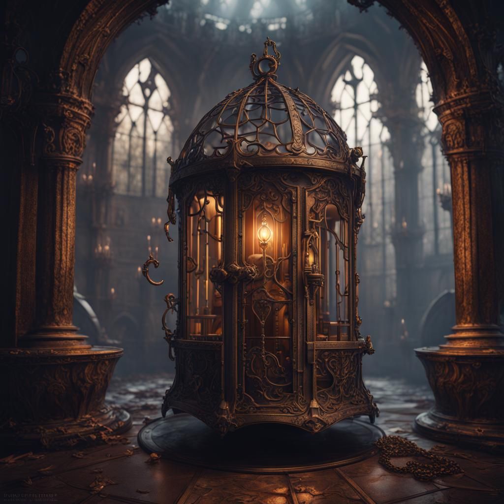 Detailed Chastity Cage in Fantasy Concept Art