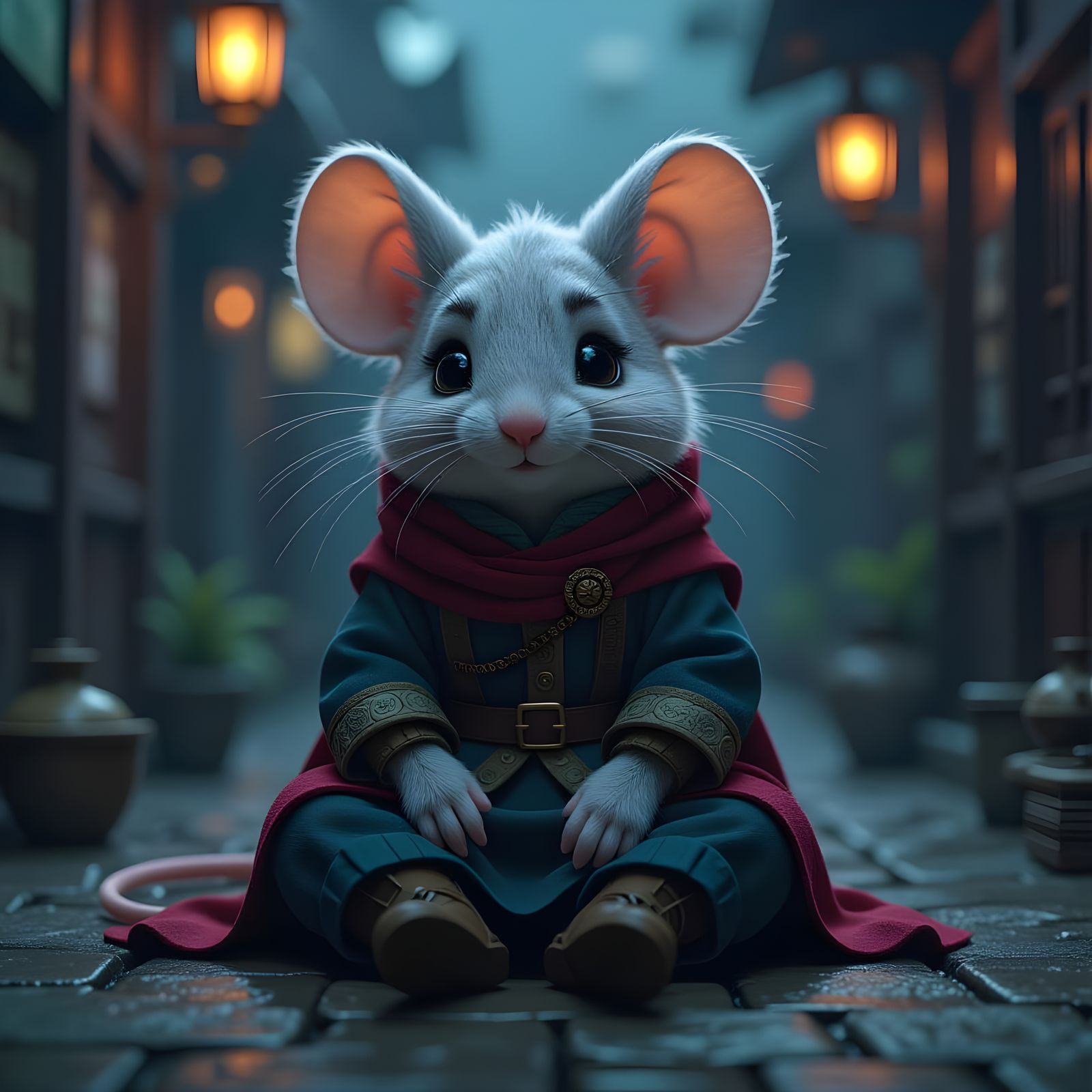 Shy Mouse Comic Digital Illustration