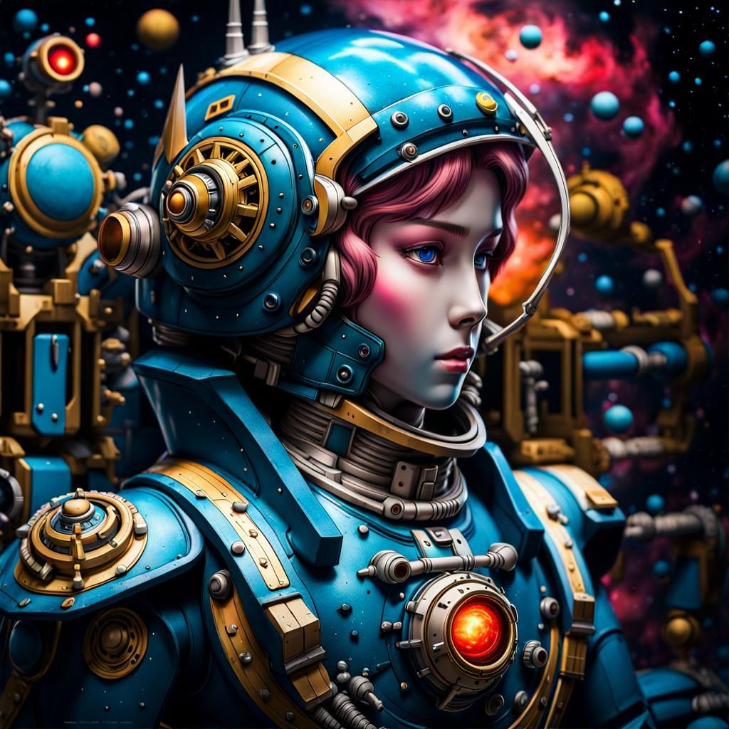 Cosmic Battleship Yamato in Nebula: Hyperrealistic Graffiti ...